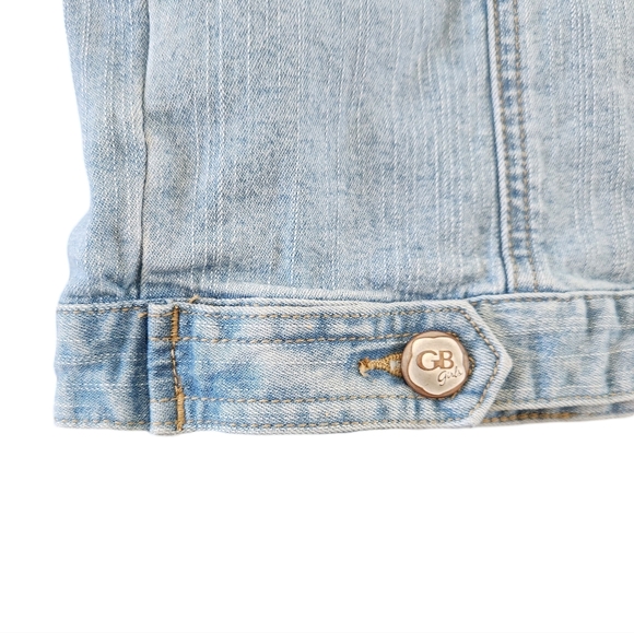 GB Girls Patch Light-Wash Jean Jacket / Size 6X - Picture 15 of 15